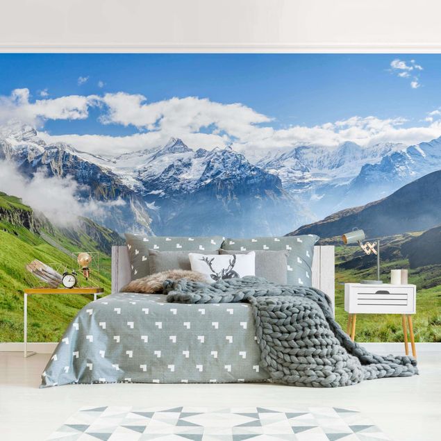 Papel pintado montañas infantil Swiss Alpine Panorama