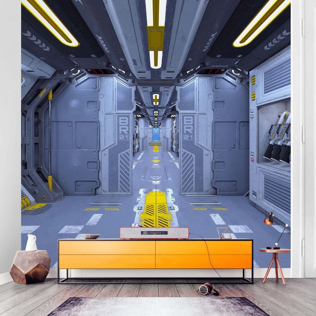 Papel pintado moderno Sci-Fi Inside A Spaceship