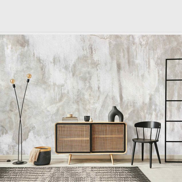 Papel pintado industrial Shabby Concrete Wall Smoothed