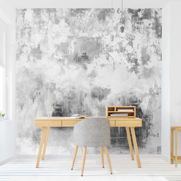 Papel 3d para pared Shabby Concrete Wall Plaster Grey