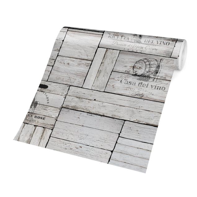Papeles pintados Shabby Wooden Crates