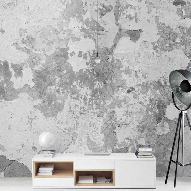 Papeles pintados modernos Shabby Wall In Grey