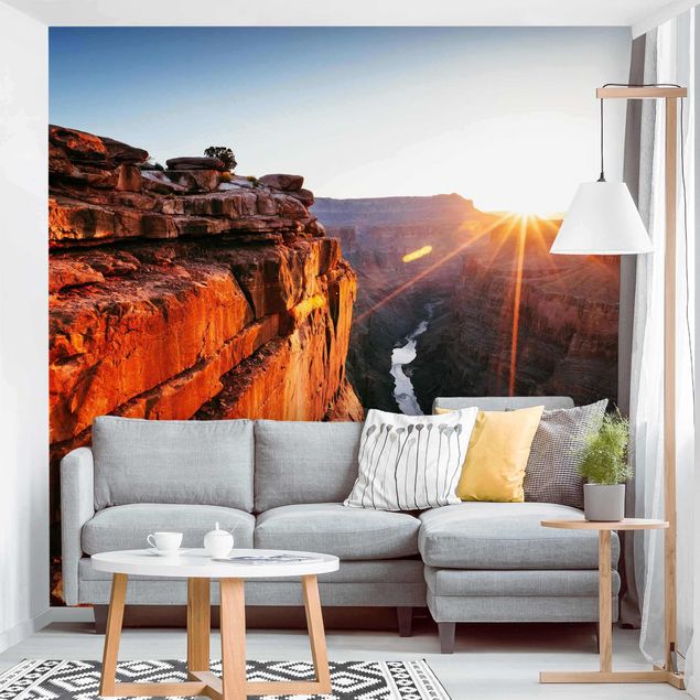 Papeles pintados modernos Sun In Grand Canyon