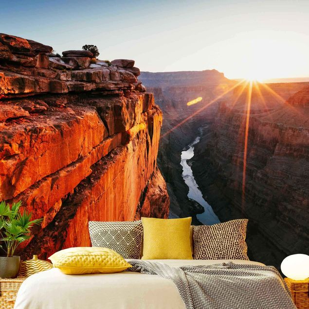 Papel pintado paisajes naturales Sun In Grand Canyon