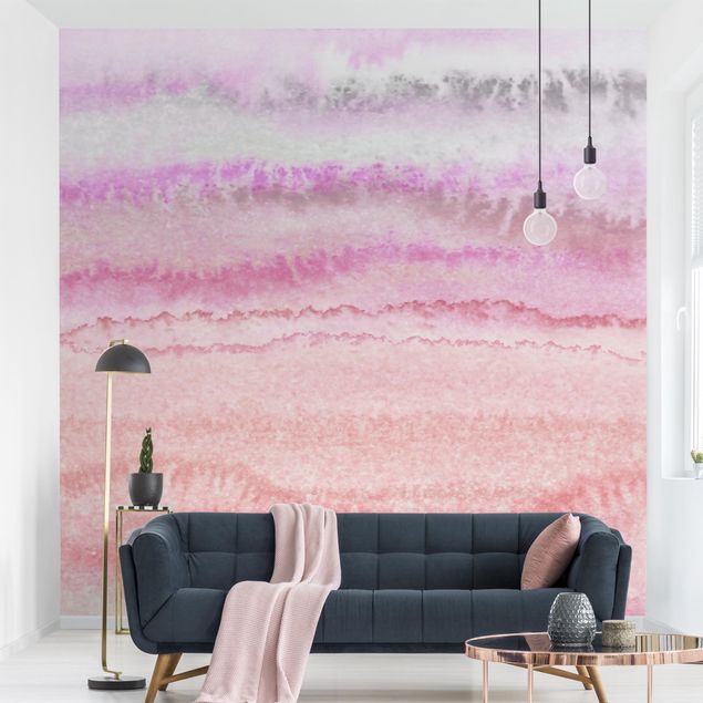 Papel pintado con patrones Play Of Colours In Pink