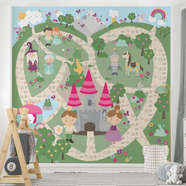 Decoración infantil pared Playoom Mat Wonderland - The Path To The Castle