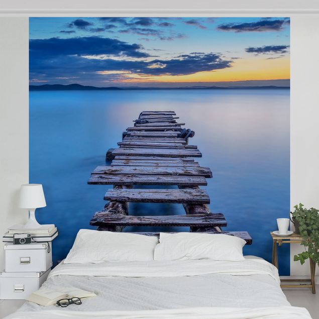 Papel pared 3d Walkway Into Calm Waters