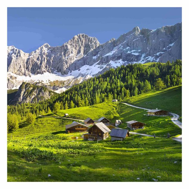 Papel pintado tonos verdes Styria Alpine Meadow