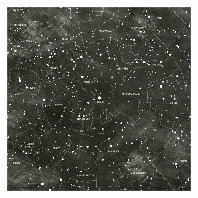 Papeles pintados Map Of Constellations Blackboard Look