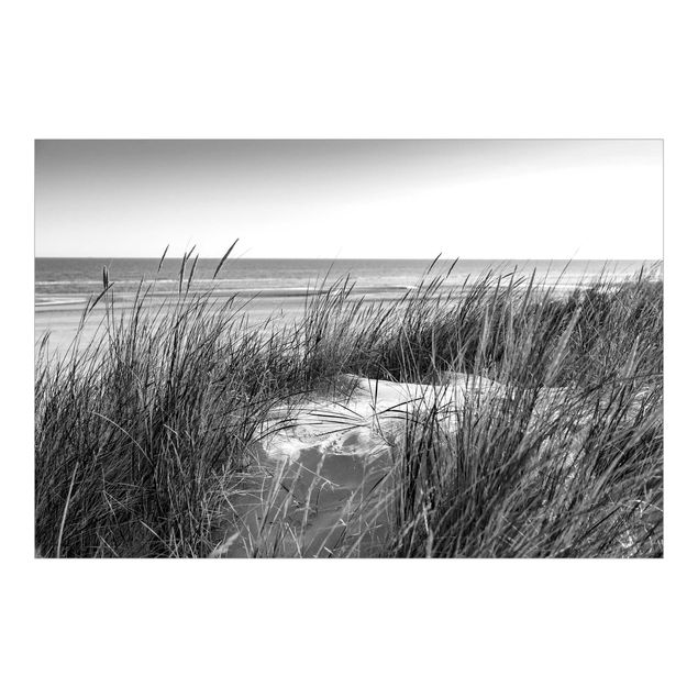 Papel pintado paisajes Beach Dune At The Sea Black And White