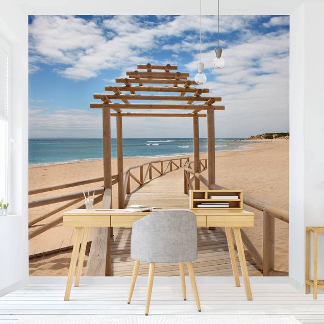 Papel 3d para pared Beach Path To The Sea In Andalusia