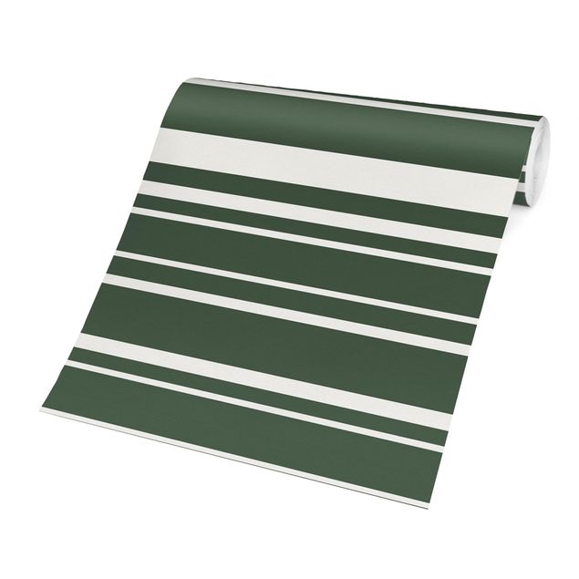 Papel pintado verde Stripes On Green Backdrop