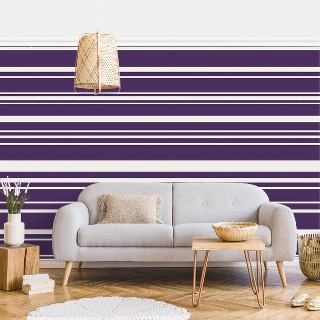 Decoración cocina Stripes On Purple Backdrop