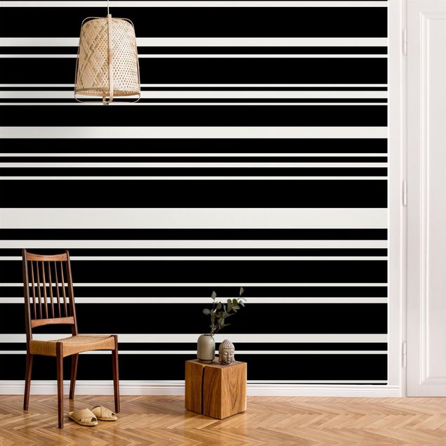 Decoración de cocinas Stripes On Black Backdrop