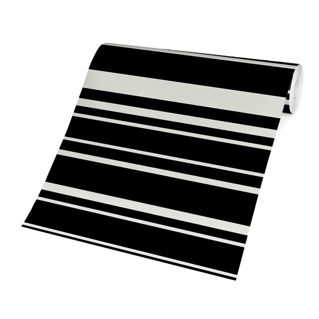 Papel pintado negro Stripes On Black Backdrop