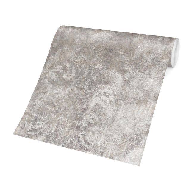 Papel pintado salon beige Textured Surface with Ornaments