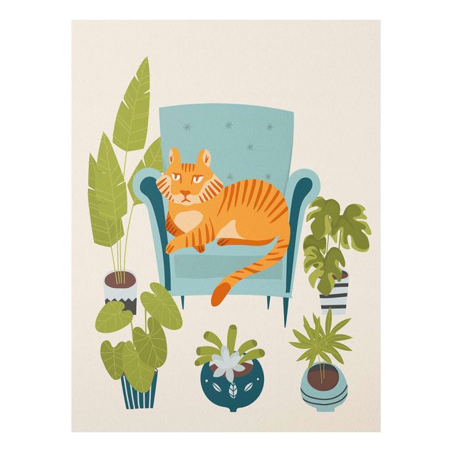 Cuadros modernos Domestic Mini Tiger Illustration