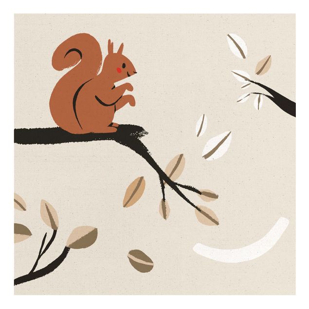 Cuadros marrón Cute Animal Illustration - Squirrel