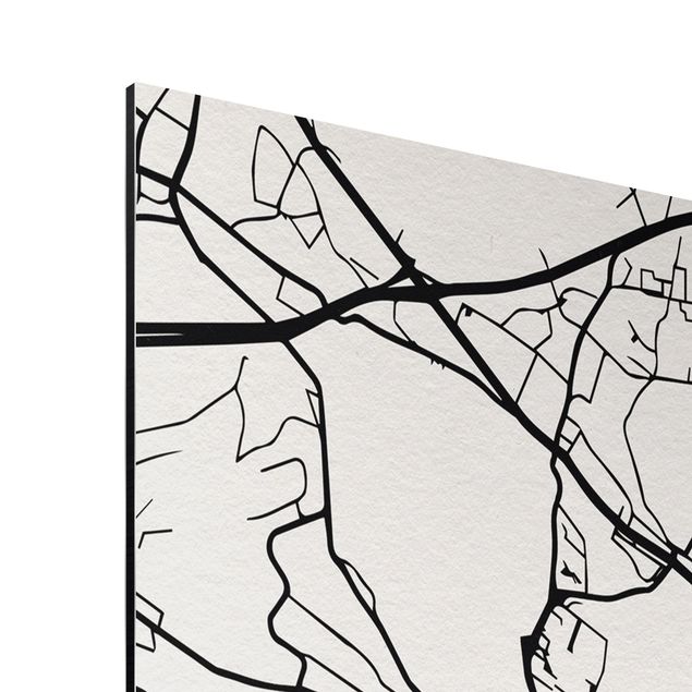 Cuadros a blanco y negro Zurich City Map - Classic