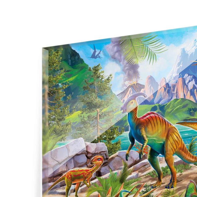 Cuadros modernos T-Rex And Parasaurolophus