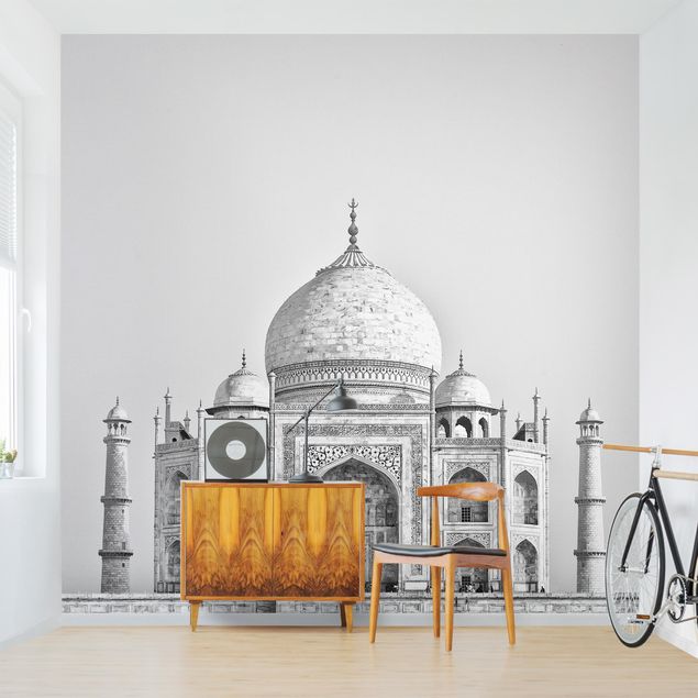 Papel pintado ciudades Taj Mahal In Gray