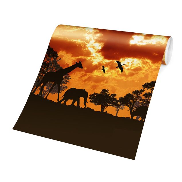 Papel pintado puesta de sol Tanzania Sunset