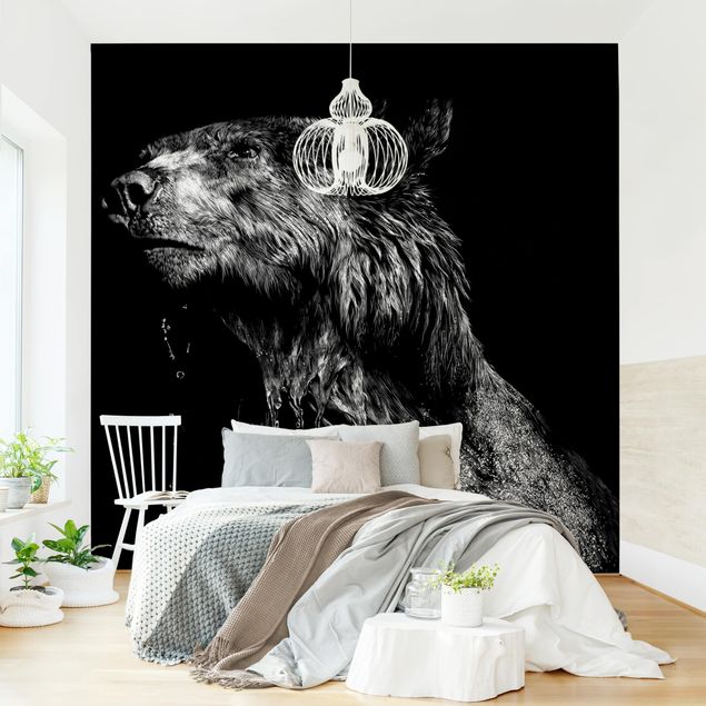 Papel pared animales Bear In The Dark