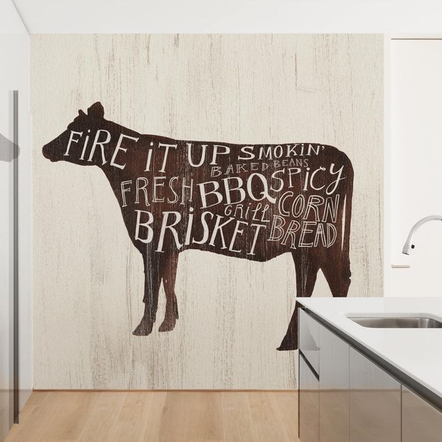 Papel pintado Farm BBQ - Cow