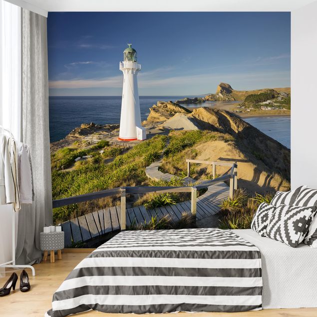 Papel pintado paisajes naturales Castle Point Lighthouse New Zealand