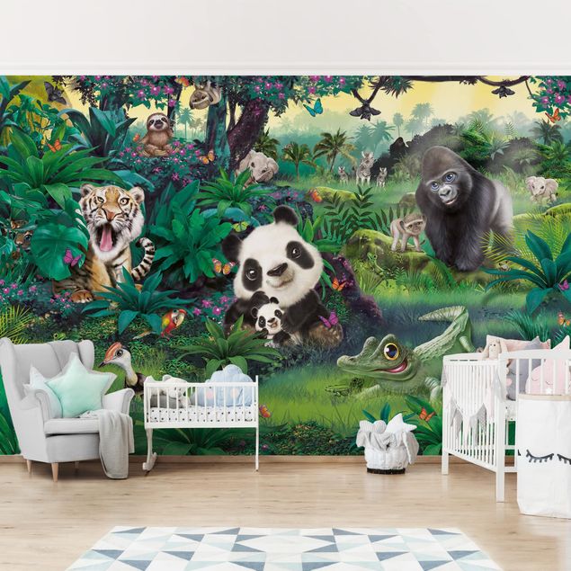 Decoración habitacion bebé Animal Club International - Jungle With Animals