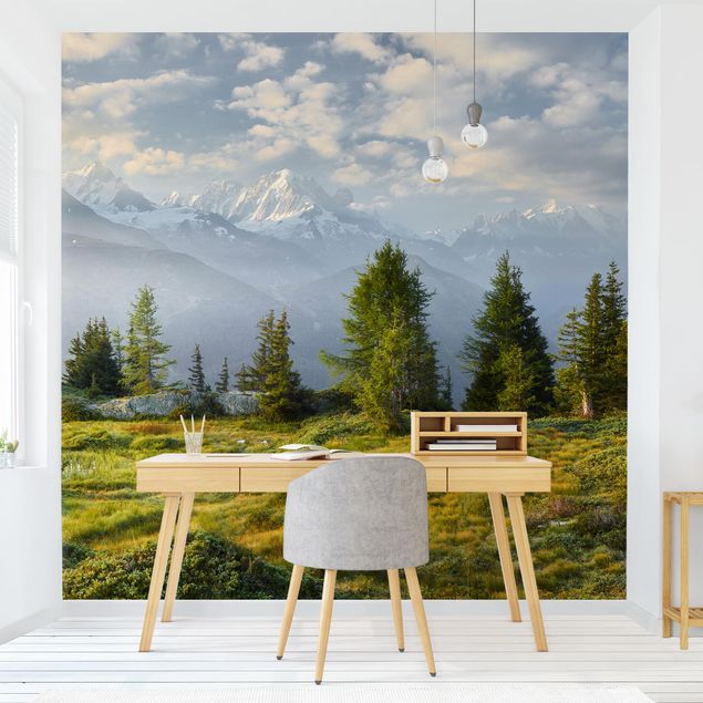 Papel pared paisaje Émosson Wallis Switzerland