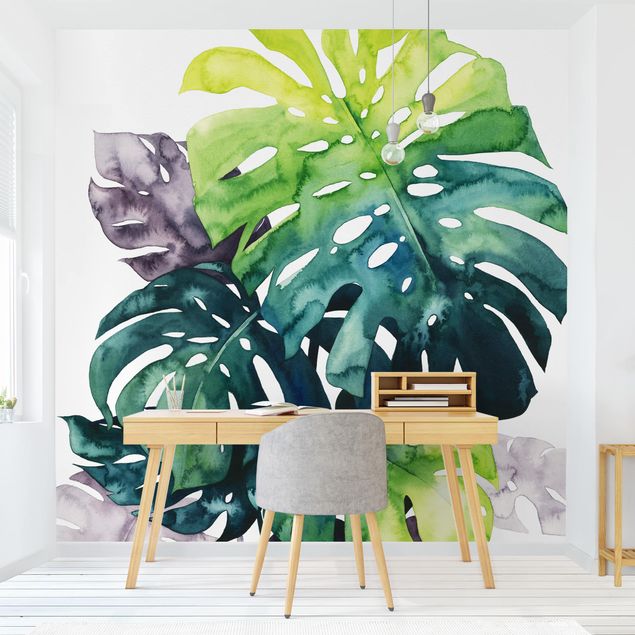 Papel pintado moderno Exotic Foliage - Monstera