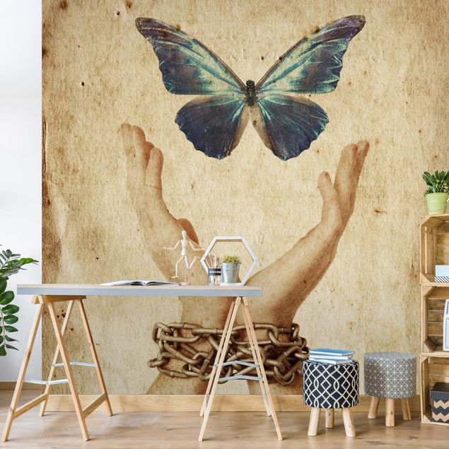 Papel pintado salón moderno Fly, Butterfly!