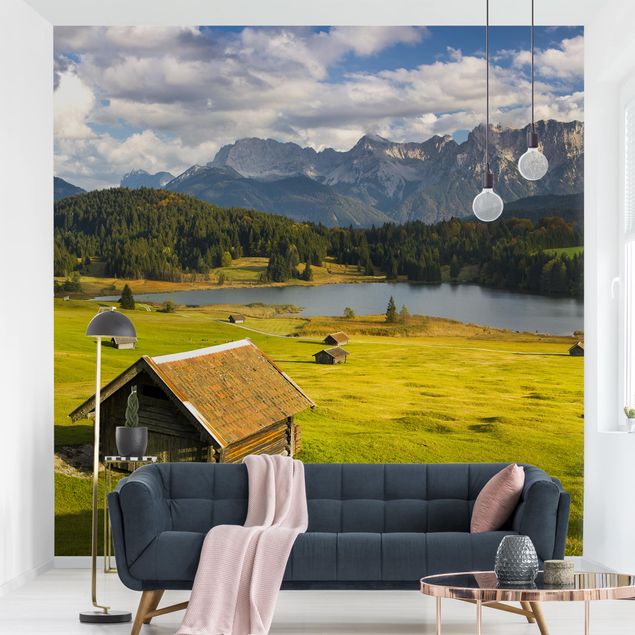 Papel pintado montañas infantil Geroldsee Lake Upper Bavaria