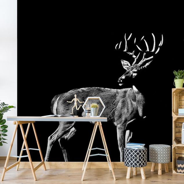 Papeles pintados modernos Deer In The Dark