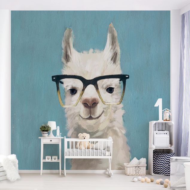 Decoración infantil pared Lama With Glasses IV