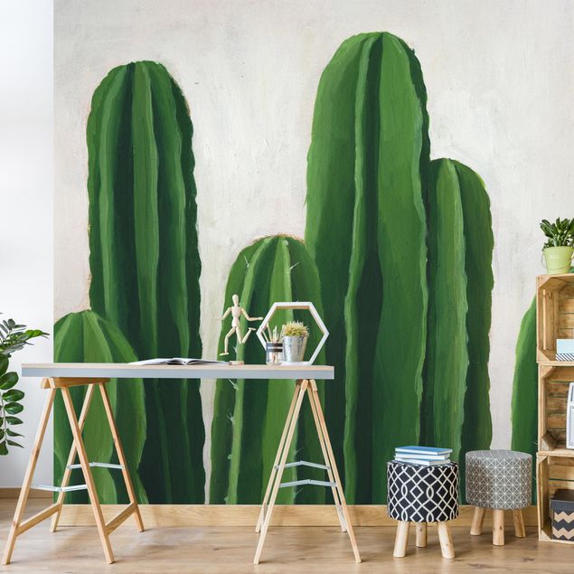 Papel pintado floral Favorite Plants - Cactus