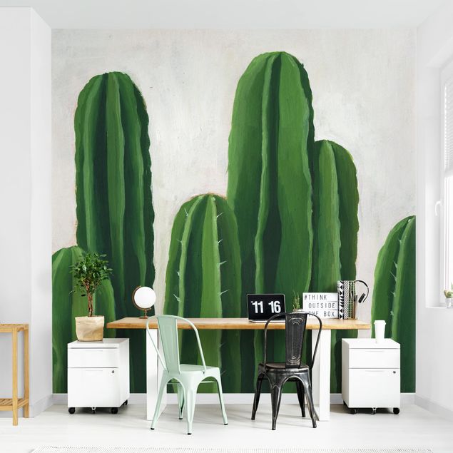 Papel pintado verde Favorite Plants - Cactus