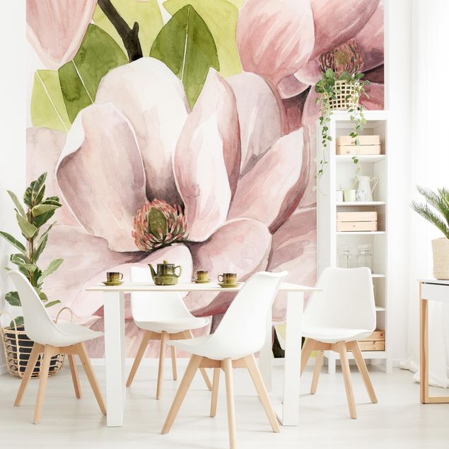Papel pintado floral Magnolia Blush I