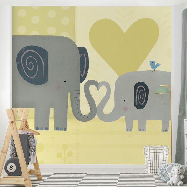 Papeles pintados modernos Mum And I - Elephants