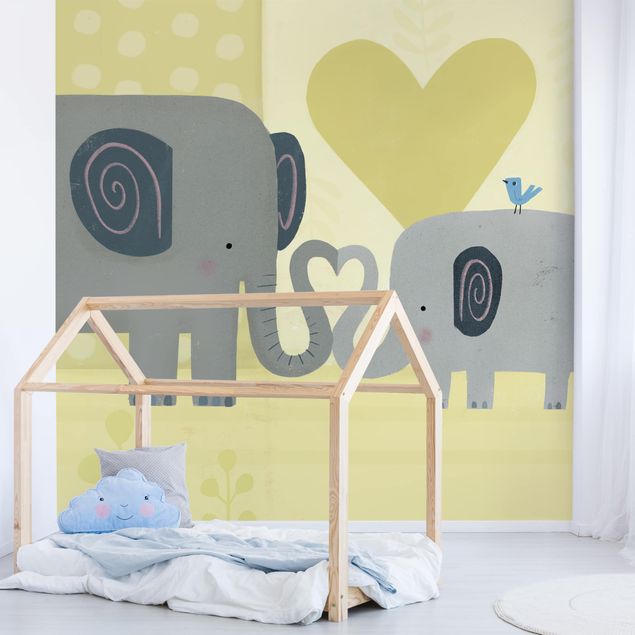 Papel pared animales Mum And I - Elephants