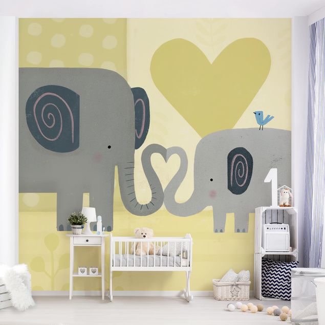 Papel pintado elefantes Mum And I - Elephants