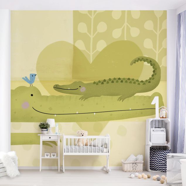 Papel pintado salón moderno Mum And I - Crocodiles