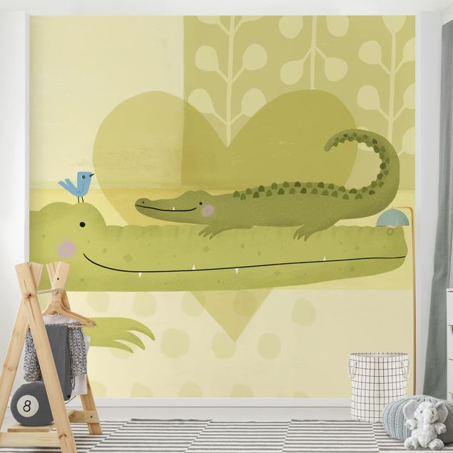 Papel pintado infantil animales Mum And I - Crocodiles