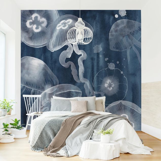 Papeles pintados modernos Moon Jellyfish I