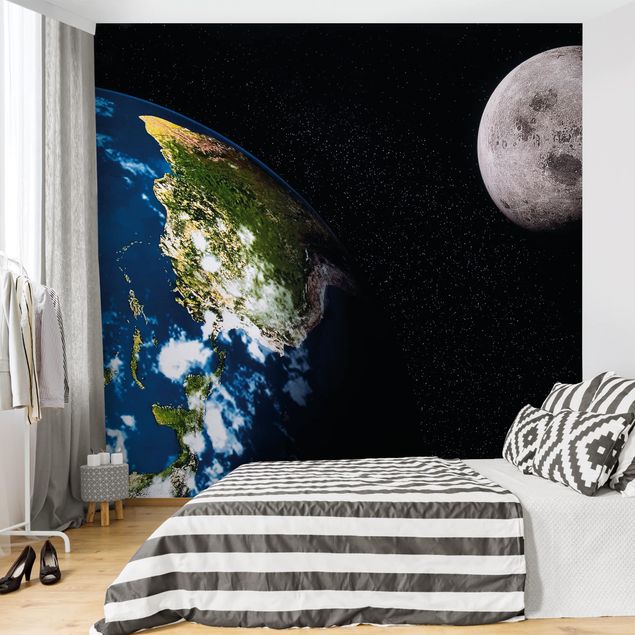 Papeles pintados modernos Moon and Earth