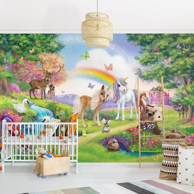 Decoración habitación infantil Animal Club International - Magical Forest With Unicorn