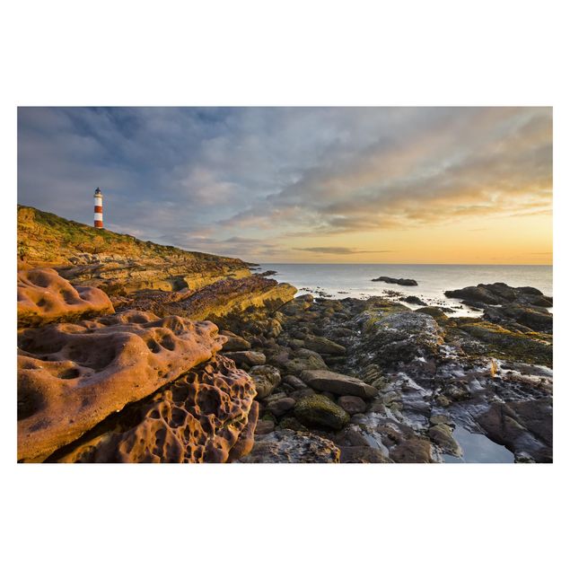 Papel pared paisaje Tarbat Ness Ocean & Lighthouse At Sunset