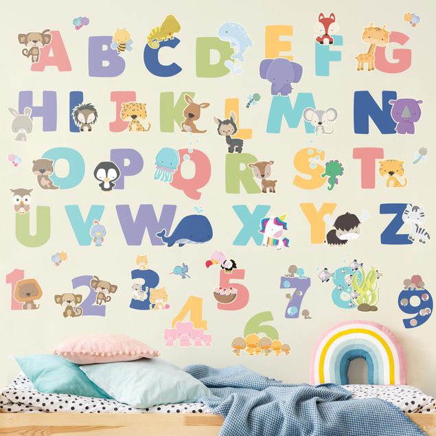 Vinilos letras Animal alphabet set