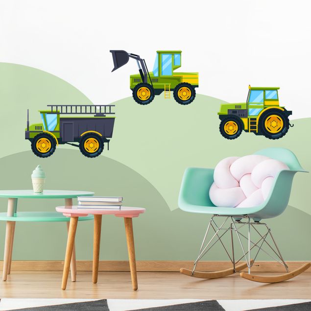 Decoración habitación infantil Tractor and Co